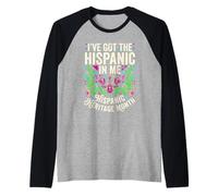 I've Got The Hispanic in Me Mexican American Raglan Baseball Tee