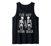 i've got your back skeleton halloween Skull Men and Women Tank Top