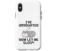 I've Graduated Now Let Me Sleep, Graduation Cat Funny Case for iPhone X/XS