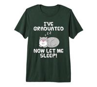 I've Graduated Now Let Me Sleep, Graduation Cat Funny Premium T-Shirt