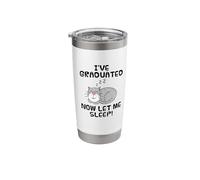 I've Graduated Now Let Me Sleep, Graduation Cat Funny Stainless Steel Insulated Tumbler