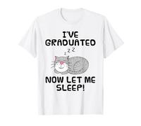 I've Graduated Now Let Me Sleep, Graduation Cat Funny T-Shirt
