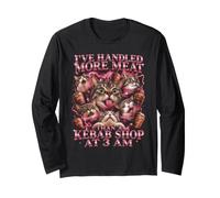 I've Handled More Meat Than Kebab Shop Cat Bootleg Long Sleeve T-Shirt