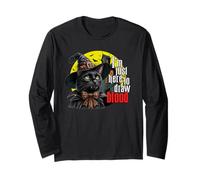 I've Here to Draw Blood a Halloween Phlebotomist Cat Lover Long Sleeve T-Shirt