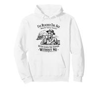 I've Reached The Age When My Train of Thought Funny Skeleton Pullover Hoodie