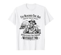 I've Reached The Age When My Train of Thought Funny Skeleton T-Shirt