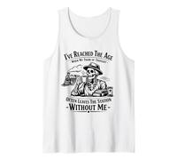 I've Reached The Age When My Train of Thought Funny Skeleton Tank Top