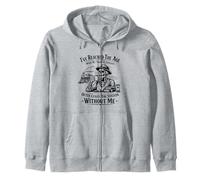 I've Reached The Age When My Train of Thought Funny Skeleton Zip Hoodie
