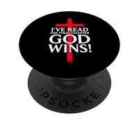 I've Read the Final Chapter God Wins Christian Cross Faith PopSockets Adhesive PopGrip