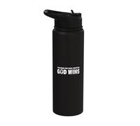 I've Read The Final Chapter God Wins Christian Faith Stainless Steel Insulated Water Bottle