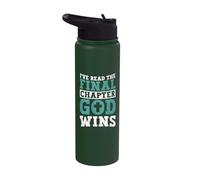 I've Read the Final Chapter God Wins Christian Religious Stainless Steel Insulated Water Bottle
