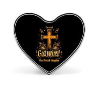I've Read The Final Chapter God Wins Cute Lapel Pins Heart Brooch Tie Suit Dress Accessories for Men Women Wedding Birthday