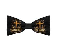 I've Read The Final Chapter God Wins Mens Classic Bow Ties Adjustable Length Printed Design Bowtie for Birthdays Valentine's Day Gifts