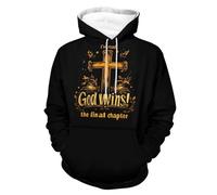 I've Read The Final Chapter God Wins Men's Sweatshirt Lightweight Pullover Hoodie with Pocket Casual Sweatshirts for Women