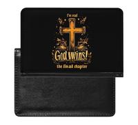 I've Read The Final Chapter God Wins Passport Holder Cover Wallet Slim Travel Document Organizer Card Case for Women Men