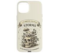 Ive Survived Too Many Storms Skeleton Mushrooms Roses Case for iPhone 15 Plus