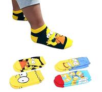 Ivedin Pack of 4 The Simpsons Cotton Ankle Socks | Fun Designs for Men, Women, Boys and Girls | Breathable and Comfortable | One Size 35-43 EU, multicoloured, 35-43