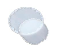 IVEI Circle Coaster Mold 4 inch - Set of 4 Durable, Flexible Silicone Mold for DIY Resin Coasters, Home Decor, and Crafting Projects - Easy Release, Reusable, Non-Stick (Agate Set)
