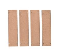 IVEI DIY Wood Sheet Craft - MDF Cutouts Hangings Rectangular - Plain MDF Blanks Cutouts - Set of 4 with 2 Holes for Painting Wooden Sheet Craft, Decoupage, Resin Art Work & Decoration