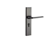 IVEKYKIBC Bedroom Door Lock zinc Alloy Simple Modern one-Piece Handle Solid Wood Silent(A Steel Gray zinc Alloy)