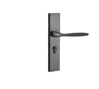 IVEKYKIBC Bedroom Door Lock zinc Alloy Simple Modern one-Piece Handle Solid Wood Silent(B Rigid Gray zinc Alloy)