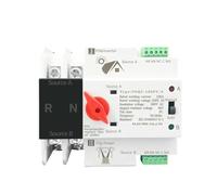 IVEKYKIBC Single Phase Din Rail ATS PV and Inverter Dual Power Automatic Transfer Selector Switches Uninterrupted 2P 63A 100A 125A 1Pcs(25v)