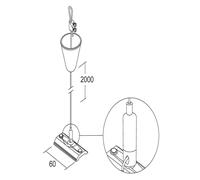 Ivela LKM rope suspension 200 cm, black, rope tensioner