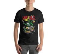 IVELLDAY Ed-Big-Daddy-Roth-Rat-Fink-Eat-Drink-Hotrods-Oversized-T-Shirts-Fashion-Mens-Clothing-100 Black L