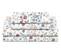 Ivellow Cottage Garden Patterned Floral Sheets Set 4 Pieces 16" Deep Pocket Ultra Soft Microfiber Sheets King Size