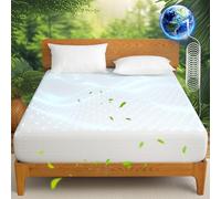 Ivellow Grounding Sheets King 10% Pure Silver Fiber 90% Organic Cotton | King size fitted sheet only 16" deep pocket ultra soft breathable grounded earth connected bedding with grounding cord white