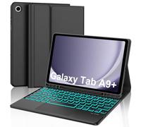IVEOPPE Case Keyboard for Samsung Galaxy Tab A9+, UK Layout Touchpad Keyboard for Samsung Galaxy Tab A9 Plus 11 Inch, Detachable Backlight Trackpad Keypad for A9 Plus 2023, Black