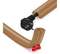 IVEOPPE Flexible Cable Duct - 3m x 20mm x 10.2mm, Brown, Self-Adhesive, Modern Cable Management Cover for Home, Office, School, Warehouse