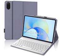 IVEOPPE Keyboard Case for Honor Pad X9 11.5 Inch 2023, UK Layout Keyboard for Honor Pad X9, Cover with Magnetically Detachable Wireless Bluetooth Keypad for 11.5'' Tablet X9, Purple