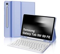 IVEOPPE Keyboard Case for Samsung Galaxy Tab S10 Lite/ S10FE/ S9FE, Case Keyboard for Samsung Galaxy Tab S10 FE 2025, Cover with Detachable Blutooth Keypad for S9 FE 10.9'' Tablet, Light Purple