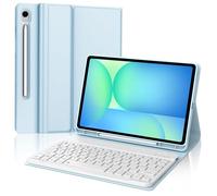 IVEOPPE Keyboard Case for Samsung Galaxy Tab S10FE/S9FE 10.9'', Case Keyboard for Samsung Tab S9, Cover with Magnetically Detachable Keypad for Galaxy S9 Tablet 11 Inch, Blue