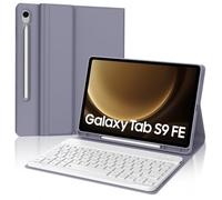 IVEOPPE Keyboard Case for Samsung Galaxy Tab S10FE/S9FE 10.9'', Case Keyboard for Samsung Tab S9, Cover with Magnetically Detachable Keypad for Galaxy S9 Tablet 11 Inch, Purple