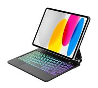 IVEOPPE Magic Case for iPad 10th Generation 10.9" 2022, Keyboard Case for iPad A16 11'' 2025- Trackpad Keyboard for Pad A16 11'' 2025, Backlit, UK Layout, Black