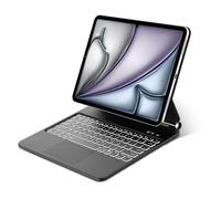 IVEOPPE Magic Case for iPad Air 13 Inch M2 2024/ M3 2025, Keyboard for iPad Pro 12.9 2022/2021/ 2020/2018- Trackpad Keyboard for Air 13 M3 2025, Backlit, UK Layout, Black