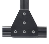 Iverntech 4Pcs Black T Shape Corner Bracket Outside Joint Board Plate with 20Pcs M8 T-Nuts+20Pcs M8 Screws +1Pcs Wrench for Standard 8mm Slot 4040 Series Aluminum Extrusion Profile