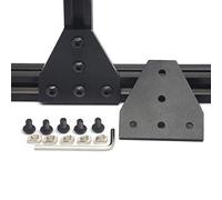 Iverntech 4pcs T-Shaped Corner Bracket Connector Plate with 20pcs M5 T Nuts + 20pcs M5 Screws + 1pcs Wrench for Standard Aluminum Extrusion Profile with 6mm Slotted 2020