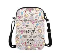IVF Infertility Themed Women Ladies Cross Body Bag IVF Is Tough But So Are You Messenger Bag Relief Support Gift (IVF CB)