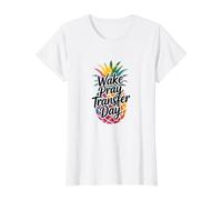 IVF Transfer Day Wake Pray Transfer Day IVF Support Day Value Graphic T-Shirt, Women, White, XS