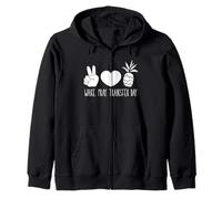 IVF Wake Pray Transfer Day IVF Mom IVF Dad Pineapple Zip Hoodie