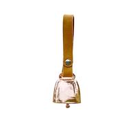 IVIA PET Dog Cat Collar Brass Bell Pet Tracker Noise Maker/ Leathercrafters Country Cow Bell for Pet Anti- Lost Pendant ID Tags(Medium Gold)