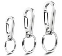 IVIA PET Dog Tag Clips/Multiple Size 304 Stainless Steel Quick Clip with Rings/Easy Change Pet ID Tag Holder for Small/Medium/Large Dog Cat Collars and Harnesses.(3 Pack)