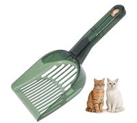 IVICOO Cat Litter Scoop with Sharp 6.5°Angle, Litter Scooper for Multi-Cat Households,11.4×4.7in Vertical Standing Poop Scooper for Dogs Cats,Dual-Sieve Sifting Scop for Clumping Litter, (Green)