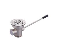 iVIGA Commercial Sink Drain: 3-1/2" Sink Opening Waste Drain Valve - Brass Kitchen Sink Drain With Lever Handle - Commercial Sink Stopper Prevents Sink Clogged Overflow for Restaurant Multi-Basin Sink
