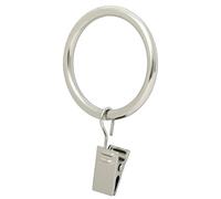 Ivilon Drapery Curtain Clip Rings - Clips Ring for Curtain Panels 1.7", Set of 14 - Brushed Nicekl