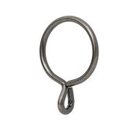 Ivilon Drapery Eyelet Curtain Rings - 1.7" Ring for Curtain Hook Pins, Set of 14 - Pewter