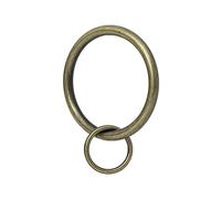 Ivilon Drapery Eyelet Curtain Rings - 1.7" Ring Loop for Hook Pins, Set of 14 - Antique Brass